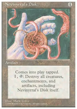 NEVINYRRAL'S DISK x1 mtg LP-MP 4th Edition 1 Rare - Image 1