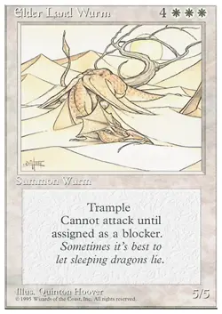 ELDER LAND WURM x1 mtg NM 4th Edition 1 Rare UNPLAYED - Image 1