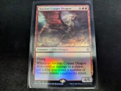 MTG Magic the Gathering FOIL Ancient Copper Dragon CLB! - Image 1