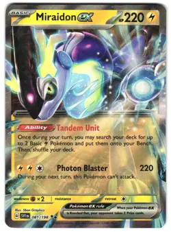 Miraidon ex - 081/198 SV01: Scarlet & Violet Base Set NM Pokemon TCG - Image 1