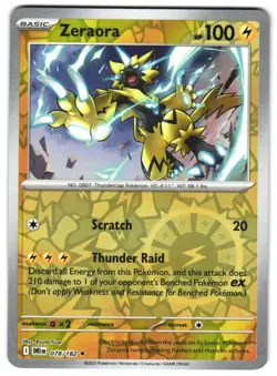 Zeraora 078/182 Reverse Holo SV10: Destined Rivals Pokemon TCG - Image 1