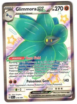 Glimmora ex 218/091 SV: Paldean Fates NM Pokemon TCG - Image 1