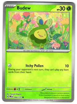 Budew (Poke Ball Pattern) 004/131 SV: Prismatic Evolutions NM Pokemon TCG - Image 1