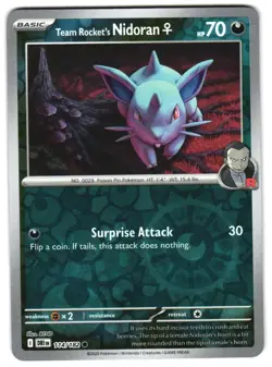 Team Rocket's Nidoran F 114/182 Reverse Holo SV10: Destined Rivals Pokemon TCG - Image 1