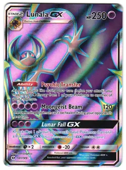 Lunala GX (Full Art) 141/149 SM Base Set NM Pokemon TCG - Image 1