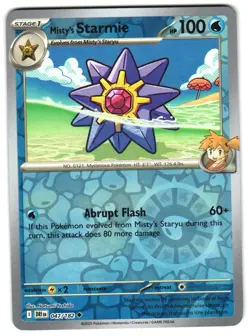 Misty's Starmie 047/182 Reverse Holo SV10: Destined Rivals Pokemon TCG - Image 1
