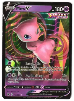 Mew V 113/264 SWSH08: Fusion Strike LP Pokemon TCG - Image 1