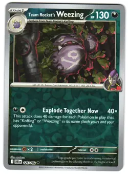 Team Rocket's Weezing - 126/182 Reverse Holo SV10: Destined Rivals Pokemon TCG - Image 1