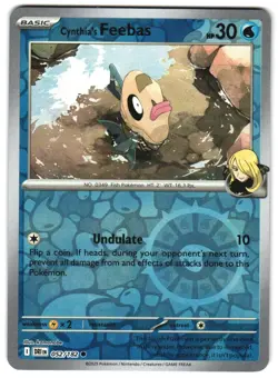 Cynthia's Feebas 052/182 Reverse Holo SV10: Destined Rivals Pokemon TCG - Image 1