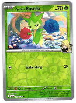 Cynthia's Roselia 007/182 Reverse Holo SV10: Destined Rivals Pokemon TCG - Image 1