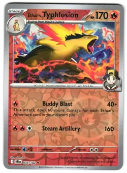 Ethan's Typhlosion 034/182 Reverse Holo SV10: Destined Rivals Pokemon TCG - Image 1