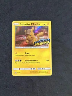 Detective Pikachu SM170 Pokemon Sun & Moon Stamped Black Star Promo NM - Image 1
