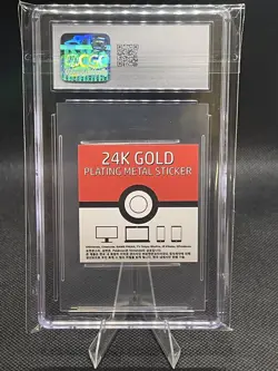 Charmander Pokemon Candy Stickers 2023 Korean Striking 24K Gold Plated CGC GM 10 - Image 3