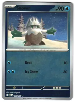 Snover 035/132 Reverse Holo ME01: Mega Evolution Pokemon TCG - Image 1