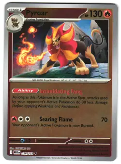 Pyroar 024/132 Reverse Holo ME01: Mega Evolution Pokemon TCG - Image 1