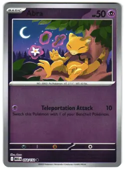 Abra 054/132 Reverse Holo ME01: Mega Evolution Pokemon TCG - Image 1