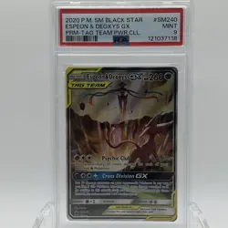 Pokemon TCG Powers Collection Deoxys Umbreon GX #SM240 BSP Tag Team Promo PSA 9 - Image 1