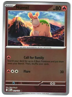Numel 021/132 Reverse Holo ME01: Mega Evolution Pokemon TCG - Image 1