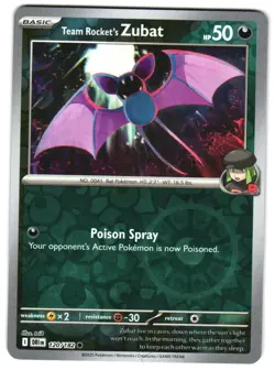 Team Rocket's Zubat 120/182 Reverse Holo SV10: Destined Rivals Pokemon TCG - Image 1