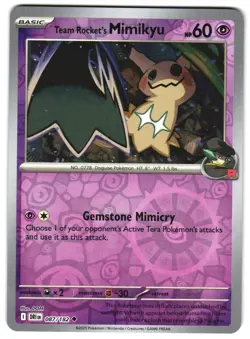Team Rocket's Mimikyu 087/182 Reverse Holo SV10: Destined Rivals Pokemon TCG - Image 1