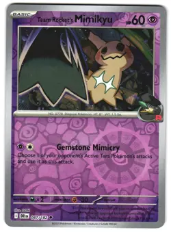 Team Rocket's Mimikyu 087/182 Reverse Holo SV10: Destined Rivals Pokemon TCG - Image 1