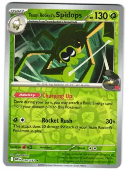 Team Rocket's Spidops 020/182 Reverse Holo SV10: Destined Rivals Pokemon TCG - Image 1