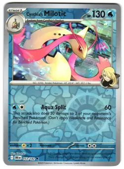 Cynthia's Milotic 053/182 Reverse Holo SV10: Destined Rivals Pokemon TCG - Image 1