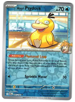 Misty's Psyduck 045/182 Reverse Holo SV10: Destined Rivals Pokemon TCG - Image 1