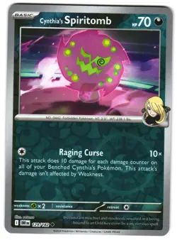 Cynthia's Spiritomb 129/182 Reverse Holo SV10: Destined Rivals Pokemon TCG - Image 1