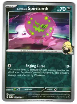 Cynthia's Spiritomb 129/182 Reverse Holo SV10: Destined Rivals Pokemon TCG - Image 1