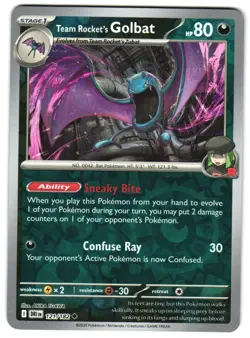 Team Rocket's Golbat 121/182 Reverse Holo SV10: Destined Rivals Pokemon TCG - Image 1