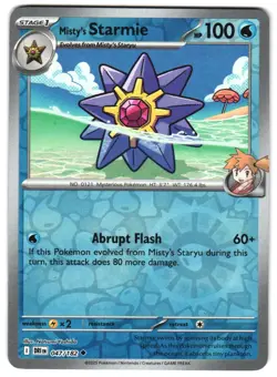 Misty's Starmie 047/182 Reverse Holo SV10: Destined Rivals Pokemon TCG - Image 1