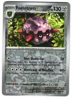 Forretress 140/182 Reverse Holo SV10: Destined Rivals Pokemon TCG - Image 1