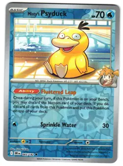 Misty's Psyduck 045/182 Reverse Holo SV10: Destined Rivals Pokemon TCG - Image 1
