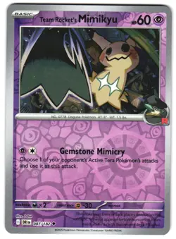 Team Rocket's Mimikyu 087/182 Reverse Holo SV10: Destined Rivals Pokemon TCG - Image 1