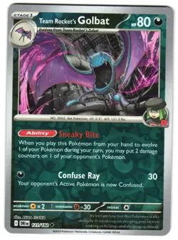 Team Rocket's Golbat 121/182 Reverse Holo SV10: Destined Rivals Pokemon TCG - Image 1