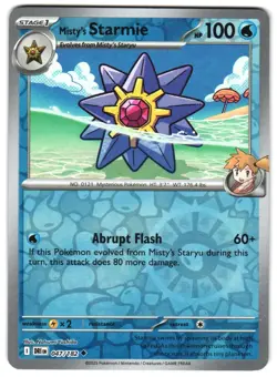 Misty's Starmie 047/182 Reverse Holo SV10: Destined Rivals Pokemon TCG - Image 1