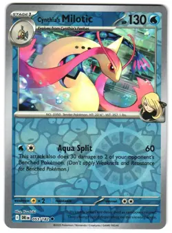 Cynthia's Milotic 053/182 Reverse Holo SV10: Destined Rivals Pokemon TCG - Image 1