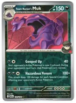 Team Rocket's Muk 124/182 Reverse Holo SV10: Destined Rivals Pokemon TCG - Image 1