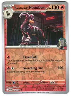 Team Rocket's Houndoom 038/182 Reverse Holo SV10: Destined Rivals Pokemon TCG - Image 1