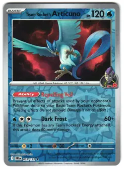 Team Rocket's Articuno 051/182 Reverse Holo SV10: Destined Rivals Pokemon TCG - Image 1