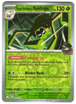 Team Rocket's Spidops 020/182 Reverse Holo SV10: Destined Rivals Pokemon TCG - Image 1