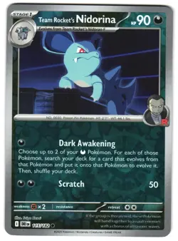 Team Rocket's Nidorina 115/182 Reverse Holo SV10: Destined Rivals Pokemon TCG - Image 1