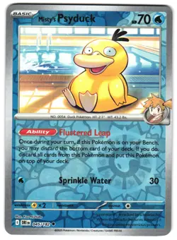 Misty's Psyduck 045/182 Reverse Holo SV10: Destined Rivals Pokemon TCG - Image 1