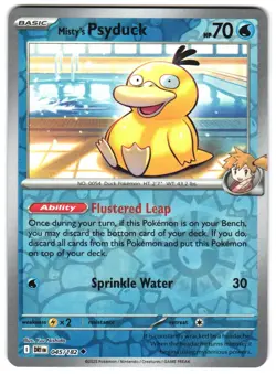 Misty's Psyduck 045/182 Reverse Holo SV10: Destined Rivals Pokemon TCG - Image 1