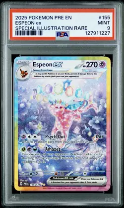 Pokemon Espeon ex 155/131 Prismatic Evolutions Holo Special Illustration PSA 9 - Image 1