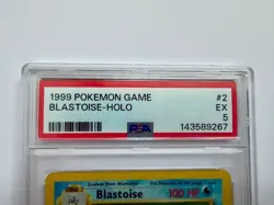 1999 Pokemon Base Set Blastoise Holo #2 PSA 5 EX WOTC Vintage - Image 3