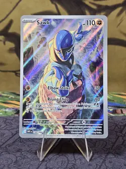 Pokemon TCG Sawk 130/086 Sv: White Flare Illustration Rare NM - Image 1