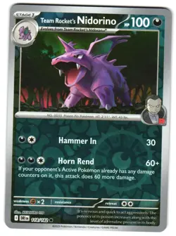 Team Rocket's Nidorino 118/182 Reverse Holo SV10: Destined Rivals Pokemon TCG - Image 1