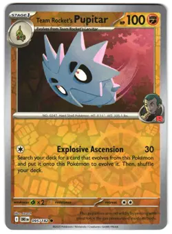 Team Rocket's Pupitar 095/182 Reverse Holo SV10: Destined Rivals Pokemon TCG - Image 1